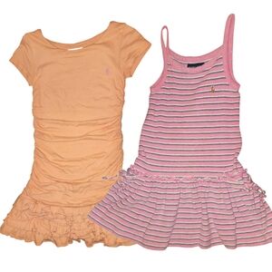 ☆ Girls' Polo Ralph Lauren Dresses (2) Orange and Pink - Size 5 & 6